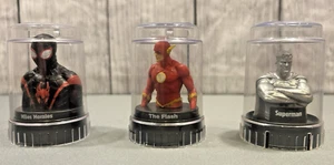 Good 2 Grow Topper Superman, The Flash & Miles Bottle Figures Cap DC Marvel PODZ - Picture 1 of 24