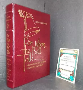 Limitiertes Lederbuch ERNEST HEMINGWAY Für wen die Glocke maut 1968 EASTON PRESS - Bild 1 von 4