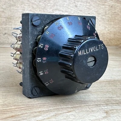 Antique Millivolts Turn Knob Dial Volts Bakelite Brass Selector Switch— (Help?) - Image 1 of 4