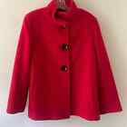 Holt Renfrew Red Angora Lambswool Coat Size 10
