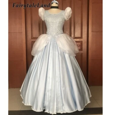 Vestito Principessa Cenerentola Abito da Ballo Alta Qualità Halloween Cosplay Costume - Immagine 1 di 4