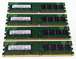 LOT OF 4 SAMSUNG M378T2864RZS-CF7 1GB 1Rx8 PC2-6400U-666-12-ZZ - Picture 1 of 3