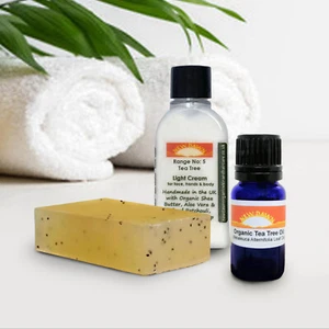 OILY SKIN, ACNE & PIMPLE removal - Soap, Cream & Oil Organic Remedy Sample Pack - Picture 1 of 6