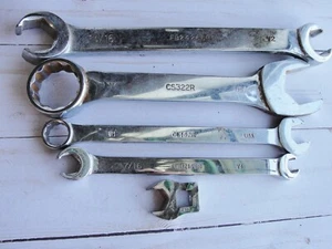 MAC Tools 5 pcs Combo Wrench Crow Foot Flare Nut Wrenches Stubby 1" CS322R VGUC - Foto 1 di 7