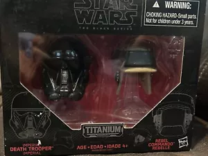Star Wars Helmets 06 Death Trooper & Rebel Commando The Black Series Titanium - Picture 1 of 7