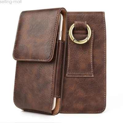 Vertical Leather Carrying Pouch Case Cover Holster With Belt Loop For Cell Phone - Image 1 of 4