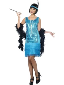 Flirty Flapper Bright Blue - Picture 1 of 2