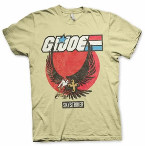 G.I. Joe Skystriker Combat Jet Logo Eagle Adler Männer Men T-Shirt Khaki - Picture 1 of 2