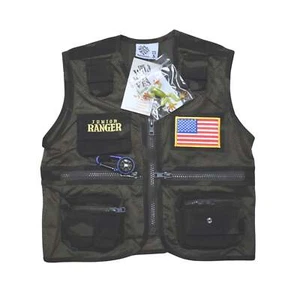 Jr Ranger Vest - Green Camo with American Flag - Picture 1 of 7