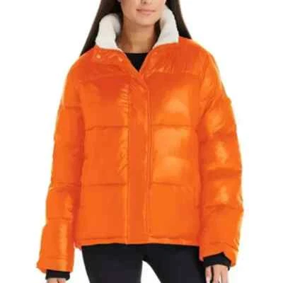 NUEVO Abrigo Chaqueta Abrigo Sherpa Puffer Mujer Talla GRANDE Naranja Acolchado Koolaburra by UGG Foto 1 de 4