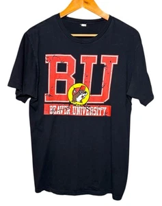 Buc-ee's University Shirt Black Red Beaver Beach College Buc-ees Size Medium - Picture 1 of 5