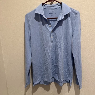 Camisa Polo Renwick Manga Larga Elastizada Pima Para Mujer’s S Azul Golf Tenis Foto 1 de 4
