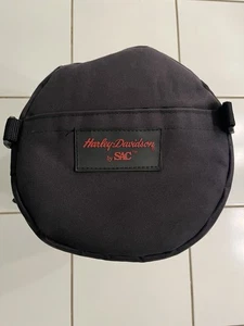 Harley-Davidson by SAC Motorcycle Tail Bag Black Barrel Duffle Style - Picture 1 of 8