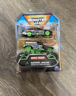MONSTER JAM SERIES GRAVE DIGGER MONSTER TRUCK & RACECAR DUEL PACK - Image 1 of 2