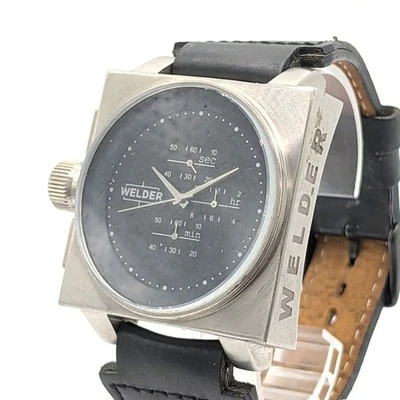 Reloj Welder K26-5200 Cuarzo Cronógrafo Redondo Plateado Negro Hombre Funcionando Foto 1 de 4