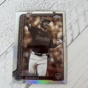 Steven Kwan 2025 Topps Chrome Sepia Refractor #202 Cleveland Guardians - Picture 1 of 2