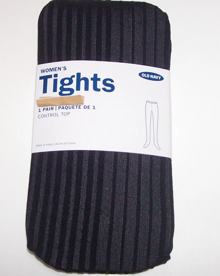 Old Navy Tights Women's Rib-Knit Control-Top Nylon S-M New - Image 1 of 1