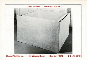 1970s Vintage Donald Judd Art Exhibition Heiner Friedrich Gallery Print Ad - Picture 1 of 1
