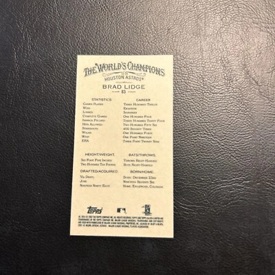 C53a 2007 Topps Allen Ginter Mini #83 Brad Lidge, Houston Astros - Image 1 of 2