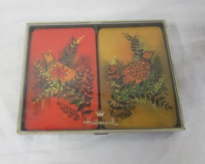 Hallmark Vintage Pinochle Playing Cards Paloma Birds Original Box Dual Decks - Picture 1 of 6