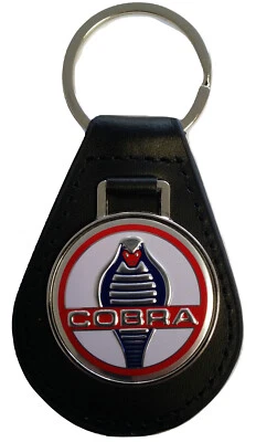 Shelby Cobra Keyring Leather Fob GT350 GT500 1967 1968 1969 1970 Eleanor 428 289 - Image 1 of 2
