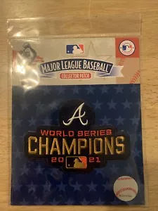2021 World Series Champions offizieller MLB GOLD Ärmel Aufnäher - Atlanta Braves - Bild 1 von 4