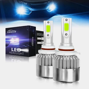 9006 LED Headlights Combo Bulbs 8000K High Low Beam Super Bright Ice Blue - Picture 1 of 12