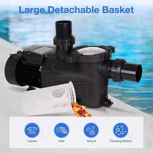 3.0HP For Hayward Swimming Pool Pump In/Above Ground w/ Motor Strainer Basket - Picture 1 of 14