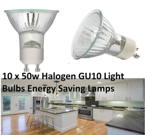10 x 50w BRANDED Halogen GU10 Light Bulbs Dimmable Energy Saving Lamps NEW - Picture 1 of 1