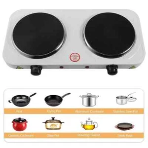 Electric Hot Plate 2000W Double Cooker Plate Countertop Electric Heater US Plug - Picture 1 of 4