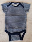 Wonder Natbaby Boy Short sleeve Gray And Blue Striped 0 To 3 months New