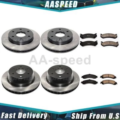 Kit de pastilhas de freio e rotores para Chevrolet Silverado 1500 2006 2005 2002 2001 - Imagem 1 de 4