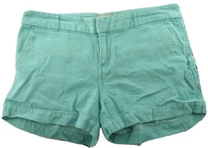 Banana Republic Chino Women Size 10 Green Textured Cotton Linen Shorts Pockets - Picture 1 of 7