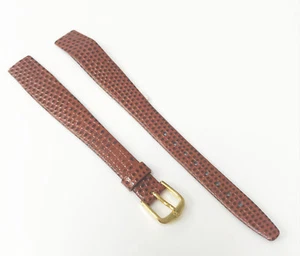 Hirsch Original Rainbow braunfarben 13 mm Leder Goldschließe Uhrenarmband - Bild 1 von 4