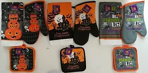 Asciugamani di lino da cucina di Halloween, guanti da forno e porta pentola S19, a scelta: articoli - Foto 1 di 8