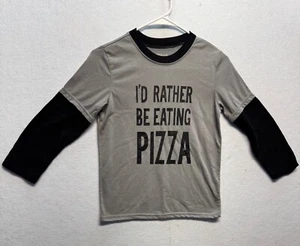 Highland Outfitters Boys Gray & Black Long Sleeve Graphic Tee Size 10/12 - Picture 1 of 6