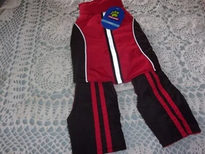 Rojo Negro Perro TRAJE DE NIEVE Top Paw Nuevo Mono Chaqueta S Pequeño - Imagen 1 de 2