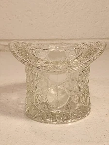 Vintage Lead Crystal Top Hat Daisy and Button Design Vase Candy Bowl - Picture 1 of 4