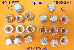 20 pc. L / R 1/2"-20 Lug Nut Mopar Dodge Chrysler Plymouth L/R H 57-70 3/4" hex - Picture 1 of 1