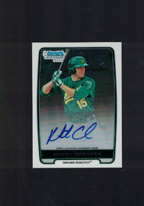 Bobby Crocker Oakland Athletics 2012 Bowman 1st Autograph Card