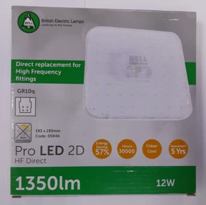 1x 12W Bell Replacement Retrofit LED GR10Q 4 pin 4000K 2D Light Bulb Double D - Picture 1 of 4
