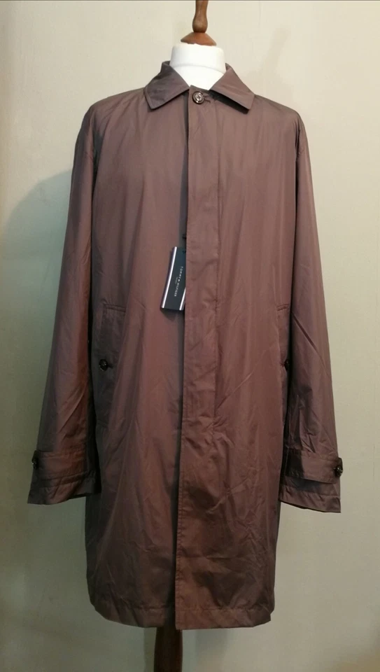 Tommy Hilfiger Packable Nylon Mac Coat Ash Brown Size Large uk 42 eu 52 - Image 1 of 4