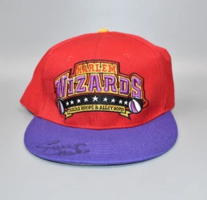 Harlem Wizards Basketball Signed Brim Snapback Cap Hat - Picture 1 of 5