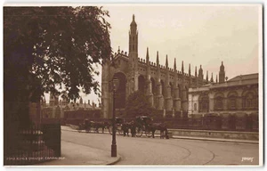 Cambridge Kings College - Vintage Judges Real Photo Postcard M29 - Picture 1 of 3