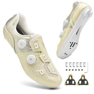 Men Mtb Cycling Shoes Spd Bicycle Road Bike Flat Mtb Cleat Biking Sneakers Black - Picture 1 of 34