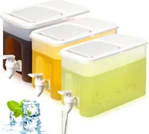 1 Gallon Drink Dispenser for Fridge with Spigot, Plastic Beverage Dispensers ... - Picture 1 of 1