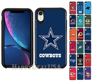 Funda protectora híbrida de poliuretano termoplástico oficial de grano de guijarros a prueba de golpes de la NFL para Apple iPhone XR - Imagen 1 de 32