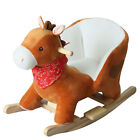 Kids Plush Toy Ride On Rocking Horse Rocker Seat for Boys and Girls 1-3 Years
