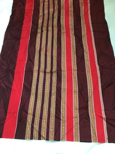Vintage Thai Hand Woven Silk Multicolor Woven Stripe 1.75 yrds x 35" Wide - Picture 1 of 7