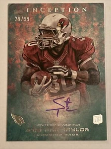 2013 Topps Inception AUTO Green /99 #125 Stepfan Taylor Arizona Cardinals RC NFL - Picture 1 of 2
